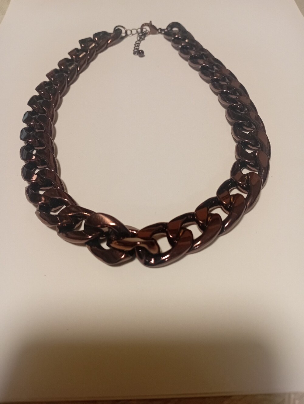 Chunky Brown Link Necklace - Women Jewelry